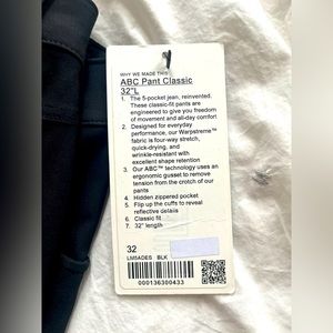 NWT lululemon Mens ABC Pant